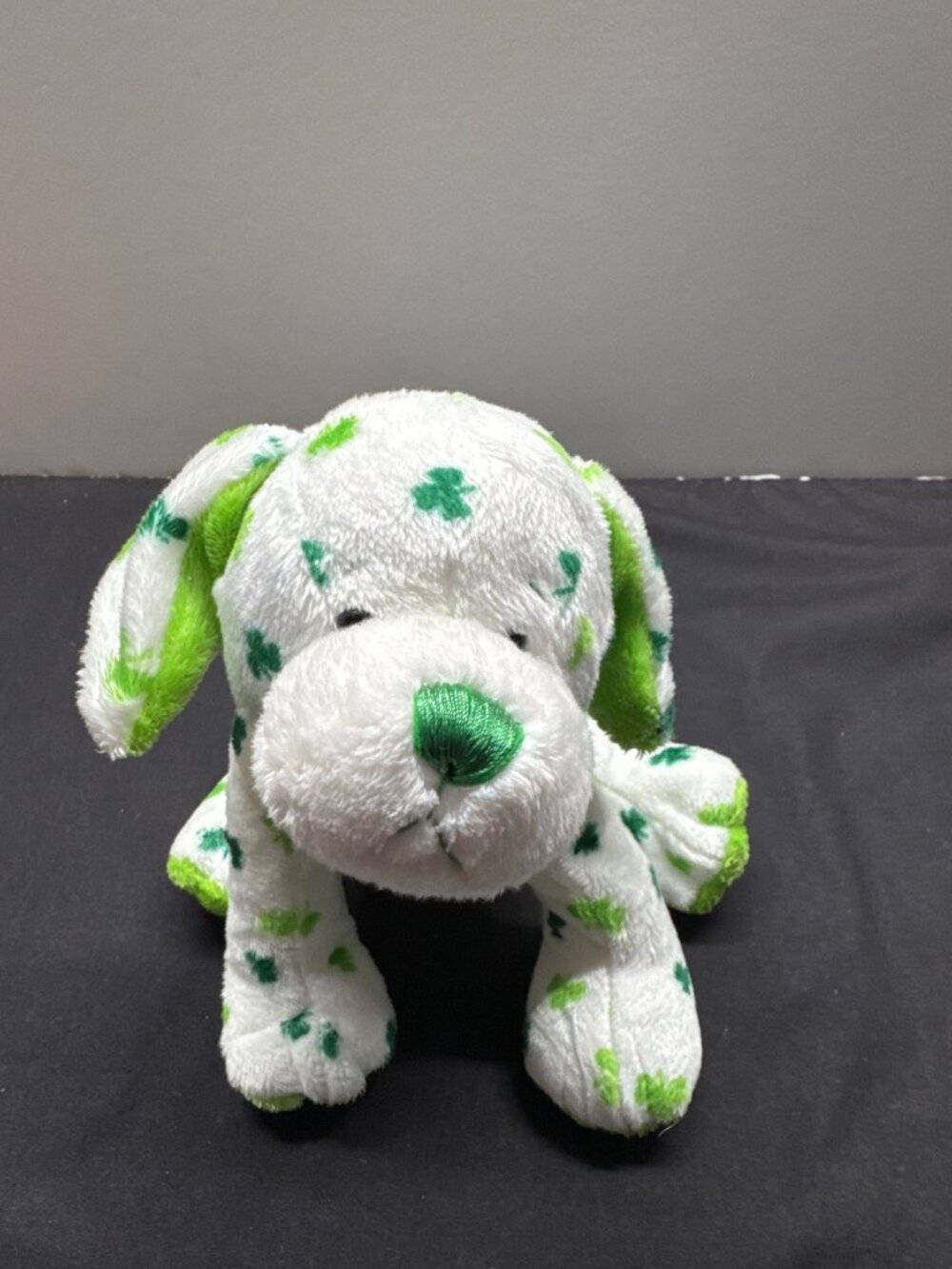 Webkins Clover HM447 Puppy Shamrock Plush Green White Toy 7" NO CODE
